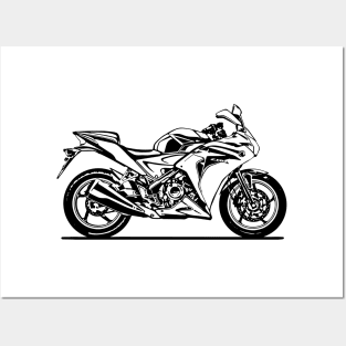 CBR250R Motorcycle Sketch Art Posters and Art